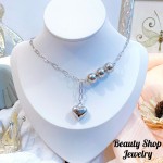 choker eslabon con dije corazon 12&