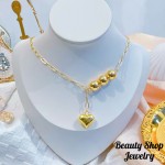 choker eslabon con dije corazon 12&