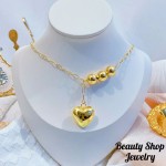 choker eslabon con dije corazon 12&