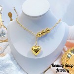 choker eslabon con dije corazon 12&