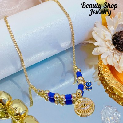 choker nuevo con color balín oro chino （&12）