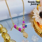 choker nuevo con color balín oro chino （&12）