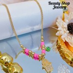 choker nuevo con color balín oro chino （&12）
