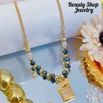 choker nuevo con color balín oro chino （&12）