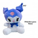 peluche en tendencia (capibara-labubu-kuromi-sticht-osito-mario) 18.5&