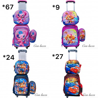 #2.bolso maleta tripack con luces (clip foto entre ver mas modelos)
