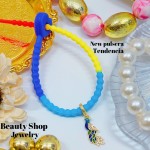 pulsera goma con charms (&10）