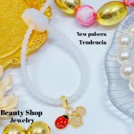 pulsera goma con charms (&10）
