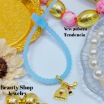 pulsera goma con charms (&10）