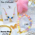 Pulsera balin de piedra color (&13）