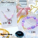 Pulsera balin de piedra color (&13）
