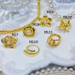 #L Anillos Tipo Chunky Oro Chino 9.50&