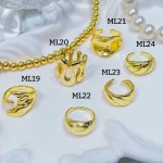 #L Anillos Tipo Chunky Oro Chino 9.50&