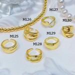 #L Anillos Tipo Chunky Oro Chino 9.50&