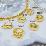 #L Anillos Tipo Chunky Oro Chino 9.50&
