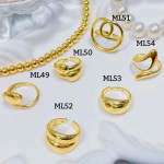 #L Anillos Tipo Chunky Oro Chino 9.50&