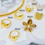#L Anillos Tipo Chunky Oro Chino 9.50&