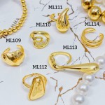 #L Anillos Tipo Chunky Oro Chino 9.50&