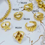 #L Anillos Tipo Chunky Oro Chino 9.50&
