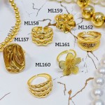 #L Anillos Tipo Chunky Oro Chino 9.50&