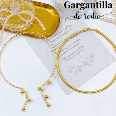 Gargantilla de rodio  &18