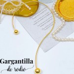 Gargantilla de rodio  &18