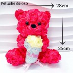 peluche osito con rosa