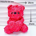 peluche osito con rosa