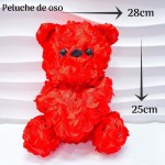 peluche osito con rosa