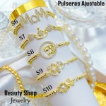 pulsera balin con dije oro chino 18k (&12)