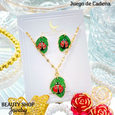 juego cadena rojo con cadena sencilla (&14）