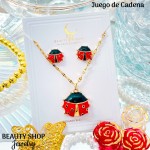juego cadena rojo con cadena sencilla (&14）
