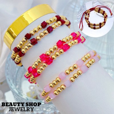 pulsera doble cuadro ajustable 13.50&
