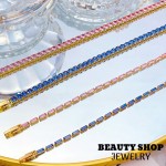 pulsera broche oro chino con piedras 14.5&