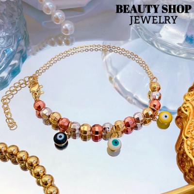 Pulsera balin ojo Oro chino (&10.5）