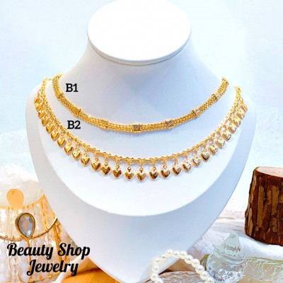 #b choker sencilla oro chino 13&