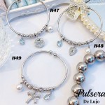 #H Pulseras Rígidas Con Dijes Oro Chino 16&