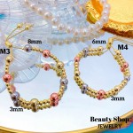 pulsera de balin ajustable oro chino 8mm