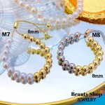 pulsera de balin ajustable oro chino 8mm