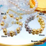 pulsera de balin ajustable oro chino 8mm