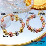 pulsera de balin ajustable oro chino 8mm