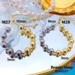 pulsera de balin ajustable oro chino 8mm