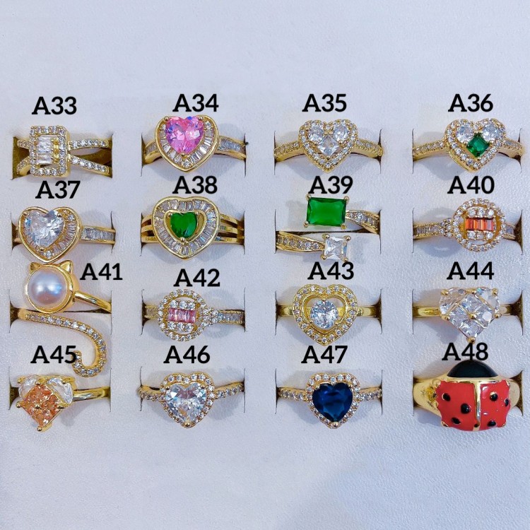 #A anillo ajustable oro chino 10&