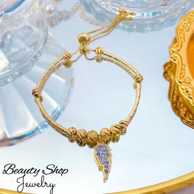 pulsera ajustable con dije new 14.5&