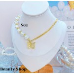 #N cadena eslabon con dije corazon (&16）