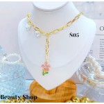 #N cadena eslabon con dije corazon (&16）