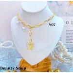 #N cadena eslabon con dije corazon (&16）