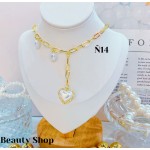 #N cadena eslabon con dije corazon (&16）