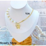 #N cadena eslabon con dije corazon (&16）
