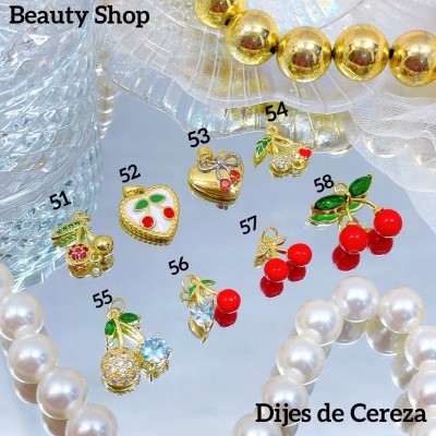 cadena con dije cereza con cadena ajustable solo dije 1.25$ (con cadena sencilla 9&）
